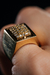 Anel Retangular Pavê em Ouro Amarelo 18k e 0,6ct de Diamantes - loja online