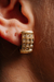 Brinco em Ouro 18K Favos 0,24Ct Diamante - Bateia Joias