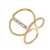 Anel em Ouro Amarelo 18k Minimalista Arcos e Brilhantes na internet