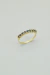 Meia Aliança em Ouro Amarelo 18k Safira Azul 0,35ct - comprar online