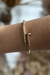 Bracelete Modelo Prego em Ouro Amarelo 18k com Brilhantes 0,10ct - comprar online