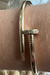 Bracelete Modelo Prego em Ouro Amarelo 18k com Brilhantes 0,10ct - Bateia Joias