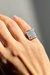 Anel em Ouro Branco 18k Pave Quadrado Diamante 0,48ct na internet