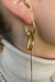 Brinco em Ouro Amarelo 18k Argola Orgânica e Fios - Bateia Joias