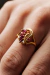 Anel Rubi com Brilhante 18k