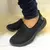 Tênis Feminino Confortável Caminhada e Academia Slip On Calce Fácil Leve Zeus 1X Preto - comprar online