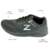 Tênis Esportivo Masculino Preto/Preto Para Caminhada e Academia Leve Confortável Zeus 48CX - loja online