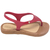 Sandália Rasteira Terra & Água Feminina 262200 Framboesa/Caramelo - loja online