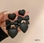 Aretes Corazón Negro