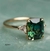 Anillo verde/dorado