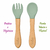 Kit Talher Silicone e Bambu Buba - Verde - comprar online