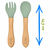 Kit Talher Silicone e Bambu Buba - Verde na internet