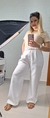 Calça Pantalona alfaiataria com pregas