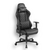 SILLA GAIA NEGRO: MATERIAL CUERO SINTETICO + ALMOHADILLAS LUMBAR Y CERVICAL + RUEDAS TIPO RACING