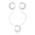 CONJUNTO CIRCLES COM BANHO NO RÓDIO BRANCO - comprar online