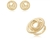 CONJUNTO DE BRINCO E ANEL DOURADO BANHO 18K