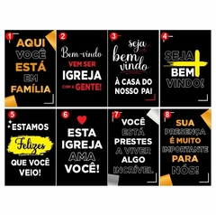 1 placa igreja recepção 40x60cm - modelos