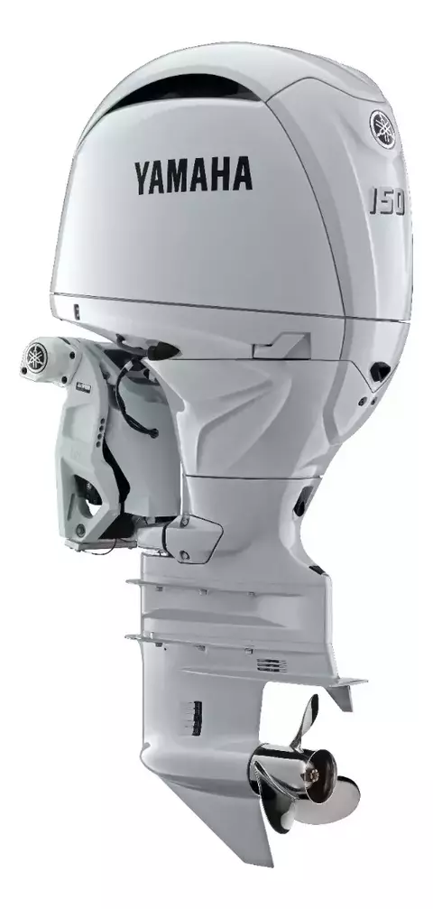 Motor de Popa Yamaha 150HP - FL150LET2X - Branco - Partida Elétrica - Comando à Distância - Rabeta 25" - 4 Tempos