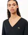 Remera Lisa de Pima Cuello V Lacoste