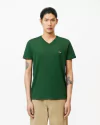 Remera Lisa de Pima Cuello V Lacoste