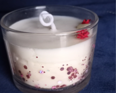 Vela aromática / GLITTER, FLOR , PEDRINHA DA SORTE/. 100 G