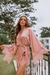 Robe Feminino Passion Curto Em Cetim Passion Rosa Chá - comprar online
