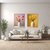 Conjunto de 2 Quadros Decorativos Tulipas