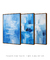 Conjunto de 3 Quadros Decorativos Abstrato Azul Água na internet