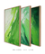 Conjunto de 3 Quadros Decorativos Abstrato Verde Mar - comprar online