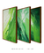 Conjunto de 3 Quadros Decorativos Abstrato Verde Mar - Garagem dos Quadros