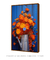 Quadro Decorativo Bule com Flores Laranjas