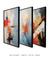 Imagem do Conjunto de 3 Quadros Decorativos Pinceladas Abstratas