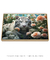 Quadro Decorativo Tigre Branco com Rosas - comprar online