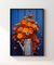 Quadro Decorativo Bule com Flores Laranjas - comprar online