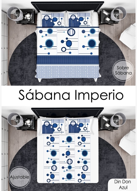 Sábana Star Digital Abstracto Celeste