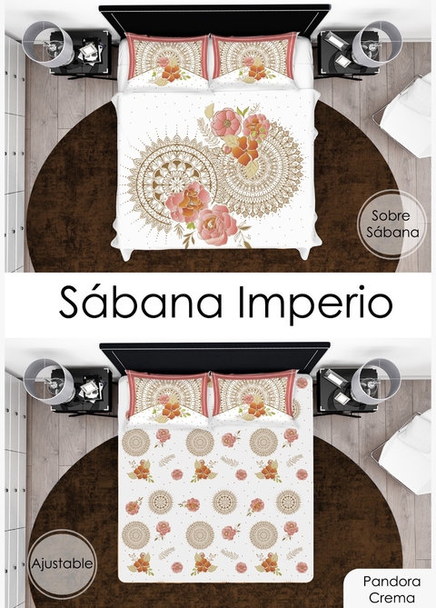 Sábana Star Digital Mandala Color Salmon