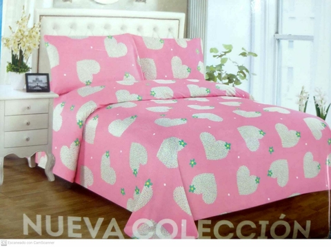 Sábana Casa Luna Corazones Blancos