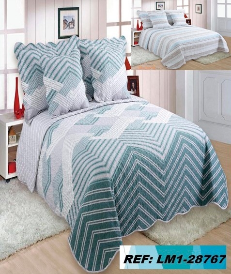 Colcha Bronutti Estampada Velto Turquesa