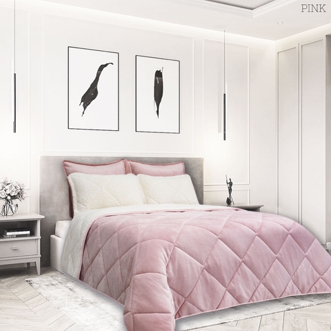 Ovejero Sherpa Edredona Unicolor Rosado