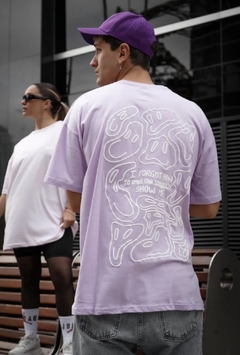 Remera Oversize Smile Lila