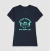 Camiseta feminina azul com estampa divertida de um personagem forte levantando pesos, acompanhada da frase "Getting Stronger With Every Lift".
