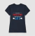 Camiseta feminina azul com estampa colorida que diz "Você não manda em mim, você não é meu gato".