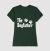 Camisa verde feminina com a inscrição "The Dogfather" e patas de cachorro em branco.