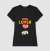 T-shirt preta feminina com estampa divertida de um cachorro e a frase "DOG LOVER".