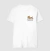 Camisa masculina branca com estampa de um cachorro e a frase "Simplesmente Caramelo".