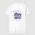 Camisa masculina branca com estampa de dois poodles usando gravatas, com a frase "Life is good but Poodles Make it better".