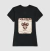 Camisa feminina preta com estampa de um cachorro em estilo "procurado", usando chapéu de cowboy e a frase "Raise Hell".