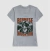 Camisa cinza feminina com estampa de um cachorro da raça Bernese, montanhas e a frase "Bernese Mountain - Best Hiking Companion".