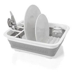 SECA PLATOS ESCURRIDOR SILICONA PLEGABLE PLATOS VAJILLA NEW - comprar online