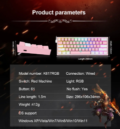 Teclado Mecânico 60% REDRAGON na internet